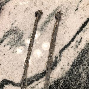 Free People Silver and Gold duster earrings